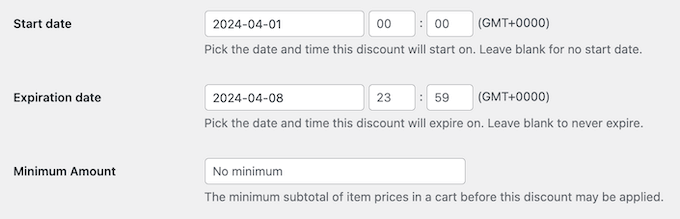 Scheduling coupon codes in WordPress